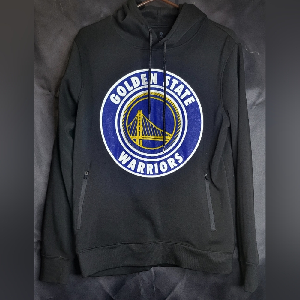 Golden State Warriors UNK NBA Men's Fleece Hoodie  Sweatshirt Medium Black/Blue 